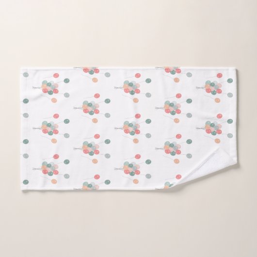 Kleurrijke Pastel Party Ballonnen Bad Handdoek (Handdoek)