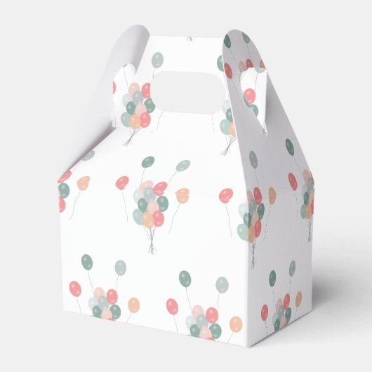 Kleurrijke Pastel Party Ballonnen Bedankdoosjes (Achterkant)