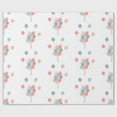 Kleurrijke Pastel Party Ballonnen Cadeaupapier (Vlak)