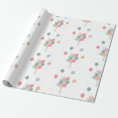 Kleurrijke Pastel Party Ballonnen Cadeaupapier (Uitgerold)