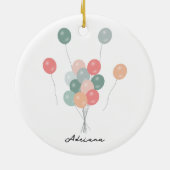 Kleurrijke Pastel Party Ballonnen Keramisch Ornament (Achterkant)