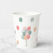 Kleurrijke Pastel Party Ballonnen Papieren Bekers (Links)