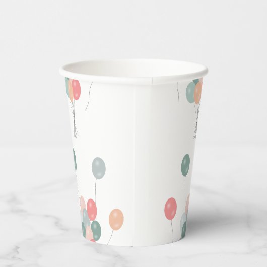 Kleurrijke Pastel Party Ballonnen Papieren Bekers (Rechts)