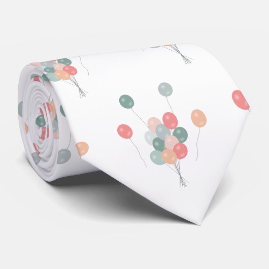 Kleurrijke Pastel Party Ballonnen Stropdas (Opgerold)