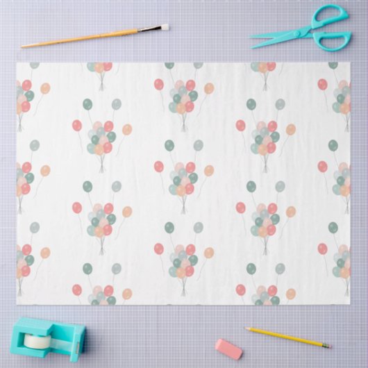 Kleurrijke Pastel Party Ballonnen Tissuepapier (Craft)