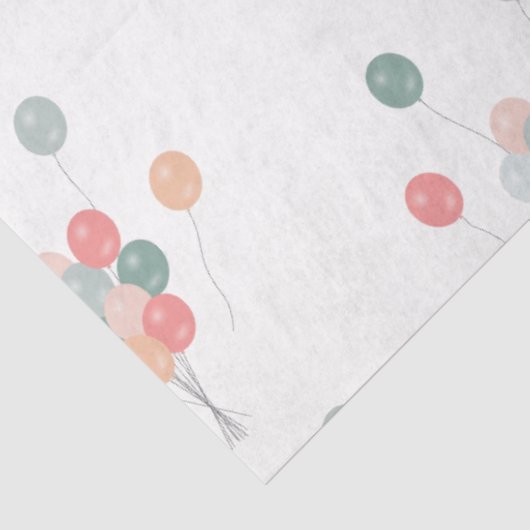 Kleurrijke Pastel Party Ballonnen Tissuepapier (Detail)