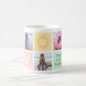 Kleurrijke Pastel Peace Love en Sunshine Coffee Mo Koffiemok (Center)