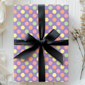 Kleurrijke Pastel Polka Dot Party Cadeaupapier