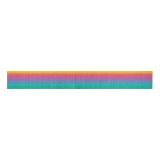 Kleurrijke pastel Rainbow Ombre Grosgrain Lint (Voorkant)