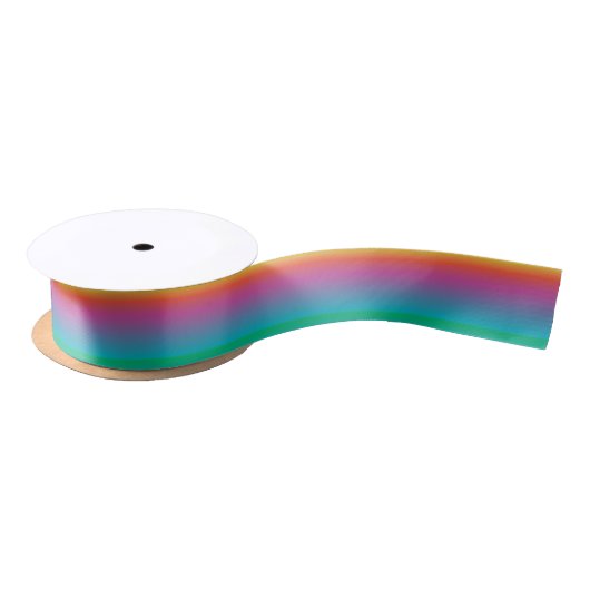 Kleurrijke pastel Rainbow Ombre Satijnen Lint (Spoel)