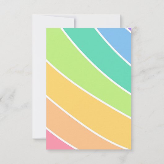 Kleurrijke Pastel Rainbow Sparkle Bedankkaart (Achterkant)