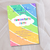 Kleurrijke Pastel Rainbow Sparkle Bedankkaart