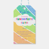Kleurrijke Pastel Rainbow Sparkle Cadeaulabel (Voorkant)