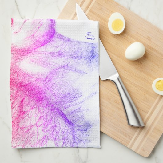 Kleurrijke Pastel Rainbow Unicorn Keuken Handdoek (Quarter Fold)