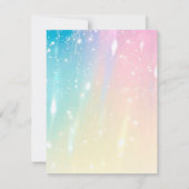 Kleurrijke pastel regen monogram notitiekaartje (Achterkant)