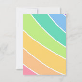 Kleurrijke Pastel Regenboog Glans Bedankkaart (Achterkant)