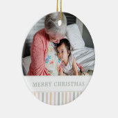 Kleurrijke pastel regenboog moderne grootouder keramisch ornament (Rechts)