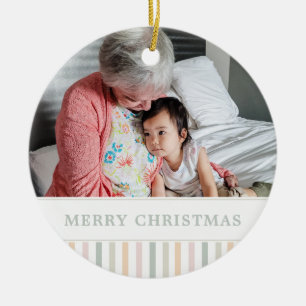 Kleurrijke pastel regenboog moderne grootouder keramisch ornament