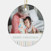 Kleurrijke pastel regenboog moderne grootouder keramisch ornament (Links)