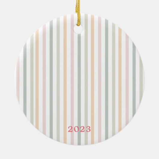 Kleurrijke pastel regenboog moderne grootouder keramisch ornament (Achterkant)