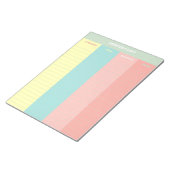 Kleurrijke Pastel Retro boodschappenlijst Notitieblok (Schuin)