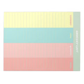 Kleurrijke Pastel Retro boodschappenlijst Notitieblok (Voorkant)