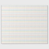 Kleurrijke Pastel Roze Geel Blauw Strepen Cadeaupapier (Vlak)