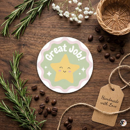 Kleurrijke pastel Schattigee geweldige baan voor k Ronde Sticker