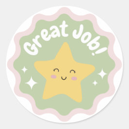 Kleurrijke pastel Schattigee geweldige baan voor k Ronde Sticker