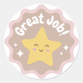 Kleurrijke pastel Schattigee geweldige baan voor k Ronde Sticker