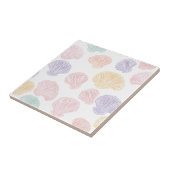 Kleurrijke Pastel Seashell Modern kustpatroon Tegeltje (Zijkant)