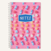 Kleurrijke pastel Snoepjes Notitieboek (Voorkant)