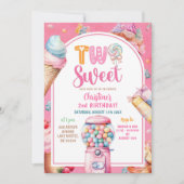 Kleurrijke pastel Snoepjes twee lieve 2e verjaarda Kaart (Voorkant)