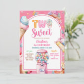 Kleurrijke pastel Snoepjes twee lieve 2e verjaarda Kaart (Staand voorkant)