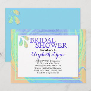 Kleurrijke Pastel Spat Verf Draai Sjabloon Kaart