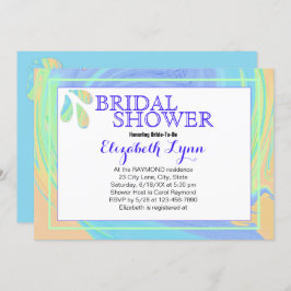 Kleurrijke Pastel Splash Paint Swirl Sjabloon Kaart