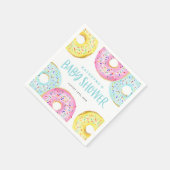 Kleurrijke Pastel Sprinkle Donuts Baby shower Servet (Hoek)
