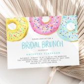 Kleurrijke Pastel Sprinkle Donuts Bruids Brunch Kaart