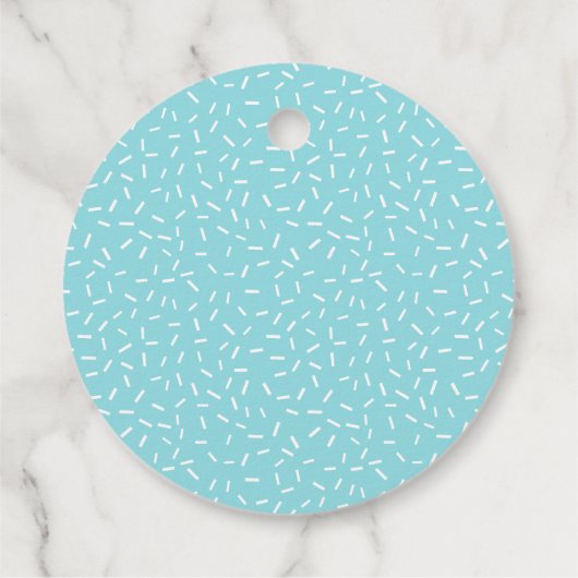 Kleurrijke Pastel Sprinkle Donuts Verjaardag Bedan Bedankjes Labels (Achterkant)