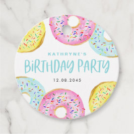 Kleurrijke Pastel Sprinkle Donuts verjaardagsfeest Bedankjes Labels