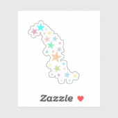 Kleurrijke Pastel Sterren Sticker (Vel)