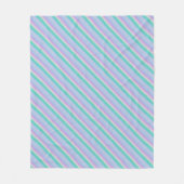 Kleurrijke Pastel Strepen Fleece Deken (Voorkant)
