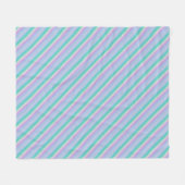 Kleurrijke Pastel Strepen Fleece Deken (Voorkant (Horizontaal))