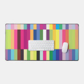 Kleurrijke Pastel Stripes Pattern Gaming Bureaumat (Keyboard & Muis)