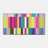 Kleurrijke Pastel Stripes Pattern Gaming Bureaumat (Voorkant)