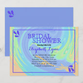 Kleurrijke Pastel Swirl Vrijgezellenfeest Sjabloon Kaart (Voorkant / Achterkant)