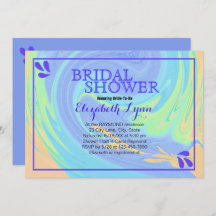 Kleurrijke Pastel Swirl Vrijgezellenfeest Sjabloon