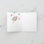 Kleurrijke Pastel Verjaardagsfeestballonnen Modern Kaart (Binnen)