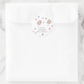 Kleurrijke Pastel Verjaardagsfeestballonnen Modern Ronde Sticker (Tas)