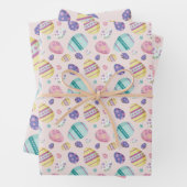 Kleurrijke pastel versierde eieren Pasen Inpakpapier Vel (In situ)